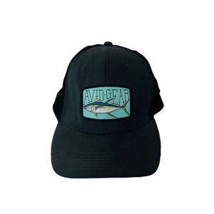 Avid Gear Hat Black Fishermen’s Patch Snapback Mesh Cap Adult One Size